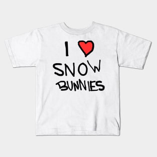 I HEART SNOW BUNNIES Kids T-Shirt